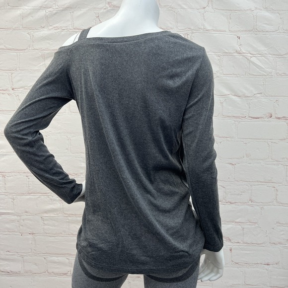 Women's Casual Soft Long Sleeves Off Shoulder Knot Side Twist Blouse Pullover M - Picture 7 of 16